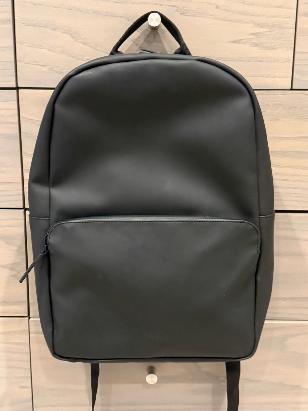 RAINS Black Waterproof Field Bag Backpack